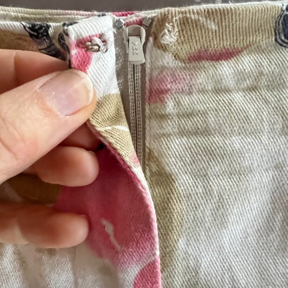 Simon Chang Printed Cotton Pant Suit S - Picture 10 of 11